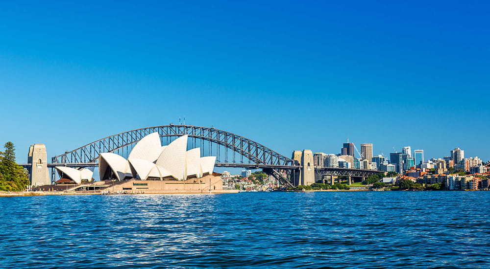 Spectacular views of the Sydney Harbour Bridge and the Opera House 