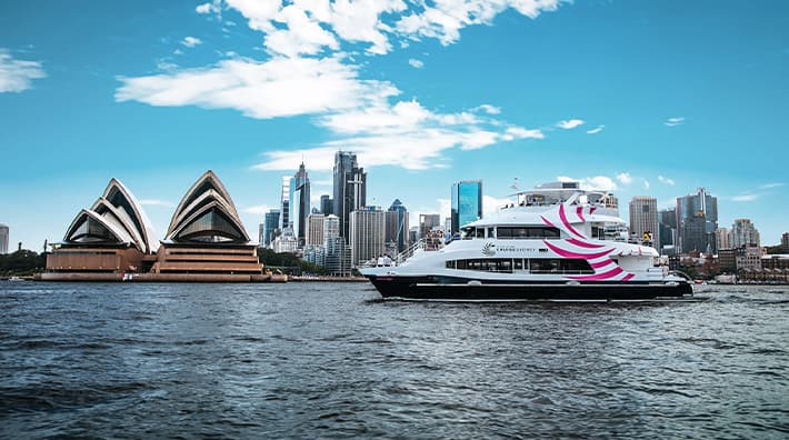 Enjoy a boutique Lunch Cruise on Sydney Harbour abord a modern catamaran